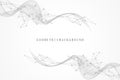 Abstract geometric background with dynamic particles, wave flow. Big data, plexus stream background. Perspective data Royalty Free Stock Photo