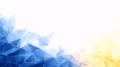 Abstract Geometric Blue Yellow Low Poly Background with Copy Space Royalty Free Stock Photo