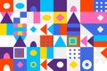 Bold Abstract Geometric Background with Colorful Shapes and Modern Pattern Design Royalty Free Stock Photo