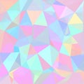 Abstract geometric background featuring a vibrant low poly mosaic pattern composed of soft pastel triangles in shades of pink blue Royalty Free Stock Photo