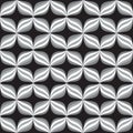 Abstract geometric background in grayscale colors. Monochrome flower petals stylized symbols.