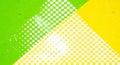 Abstract Geometric Background with Halftone Dots and Grunge Texture in Green and Yellow pattern Royalty Free Stock Photo