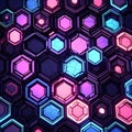 Abstract geometric background with hexagons. 3d render. Futuristic technology style