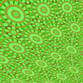 Irregular concentric circles pattern light green orange red Royalty Free Stock Photo