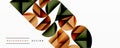 Abstract geometric background with layered gradient shapes forming dynamic patterns. Overlapping semi circles and Royalty Free Stock Photo