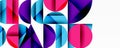 Abstract geometric background with layered gradient shapes forming dynamic Royalty Free Stock Photo