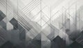 Abstract geometric background with lines and triangles in gray tones Royalty Free Stock Photo