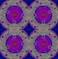 Regular concentric circles violet purple gray green and dark blue