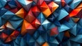 Abstract geometric background with multicolored triang. Generative AI