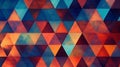 Abstract geometric background with multicolored triang. Generative AI