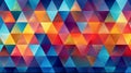 Abstract geometric background with multicolored triang. Generative AI
