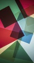 Abstract geometric background with overlapping colorful translucent shapes creating a vibrant and dynamic visual effect Royalty Free Stock Photo