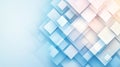 Abstract Geometric Background with Overlapping Squares in Pastel Blue and White Shades Royalty Free Stock Photo