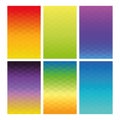Abstract geometric background pattern. Set of 6 vector lowpoly gradient backdrops Royalty Free Stock Photo