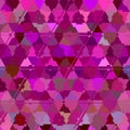 Abstract geometric background, pink triangles with multicolors rays Royalty Free Stock Photo