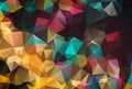 Abstract geometric background with polygons. Info graphics composition with geometric shapes.Retro label design.