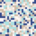 Mint-gold-navy blue, random colored abstract geometric mosaic pattern background Royalty Free Stock Photo