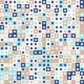 Mint-gold-navy blue, random colored abstract geometric mosaic pattern background Royalty Free Stock Photo