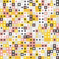 Mustard yellow and grey, pink, white background. Random colored abstract geometric mosaic pattern background Royalty Free Stock Photo