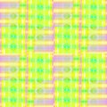 Regular diamond pattern yellow green violet with wavy lines vertically