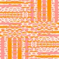 Regular intricate stripes and ellipses pattern beige orange pink shifted