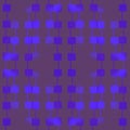 Regular squares pattern with wiggly lines purple dark brown vertically blurred