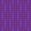 Regular squares pattern with wiggly lines vertically blurred purple brown