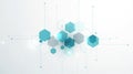 Abstract geometric background representing interconnected hexagonal structures for technology science data network or molecular Royalty Free Stock Photo