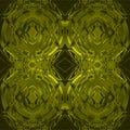 Seamless ornamental pattern olive green