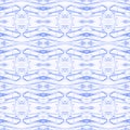 Seamless delicate diamond pattern blue white