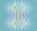 Delicate ellipses pattern turquoise blue centered