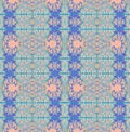 Seamless ornaments blue pink vertically