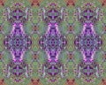 Seamless baroque ornaments green purple