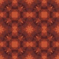 Abstract geometric background - seamless vector pattern in brown colors. Ethnic boho style. Mosaic ornament structure. Carpet frag