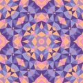 Abstract geometric background - seamless vector pattern in violet, lilac, pink and blue colors. Ethnic boho style. Mosaic ornament Royalty Free Stock Photo