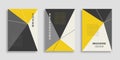 Abstract geometric background. Set of A4 vertical brochures. Cover design in flat style.