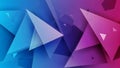 Abstract geometric background with sharp triangles in blue and purple Royalty Free Stock Photo