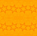 Regular intricate star pattern yellow orange horizontally