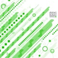 Abstract geometric background from strips of circles and lines green vector