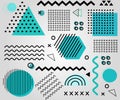 Trendy seamless background geometric elements vector image