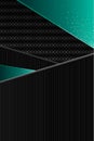 Abstract geometric background, vertical, black with emerald green, Aqua Royalty Free Stock Photo