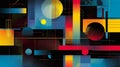 Abstract geometric background with vibrant colors and dynamic shapes. Modern and stylish design perfect for digital projects