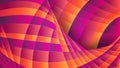 Abstract geometric background. Violet and orange curved lines. Dynamic effect