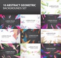 10 Abstract Geometric Backgrounds Set