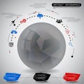 Abstract Geometric Ball Infographics Icons Background Vector Illustration