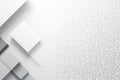 Abstract geometric banner White and gray square layers, halftone texture , lines, professional