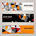 Abstract geometric banners triangle hipster pattern.