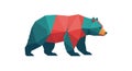 Abstract geometric bear featuring a low-poly Royalty Free Stock Photo