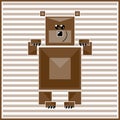 Abstract geometric bear