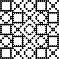Abstract geometric black dot monochrome seamless pattern design Royalty Free Stock Photo